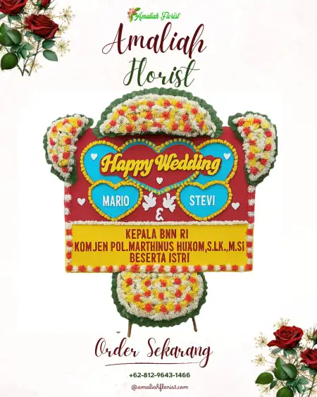 Papan Bunga Pernikahan Asem Kandang